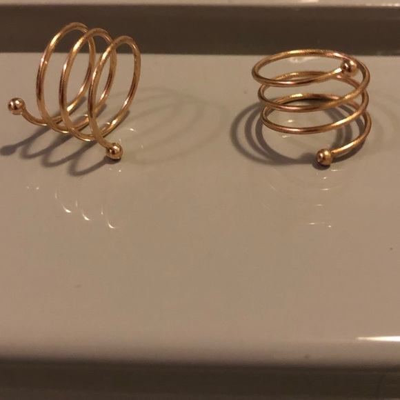 2 Gold Wrap Around Rings (Size 7) - Picture 3 of 3